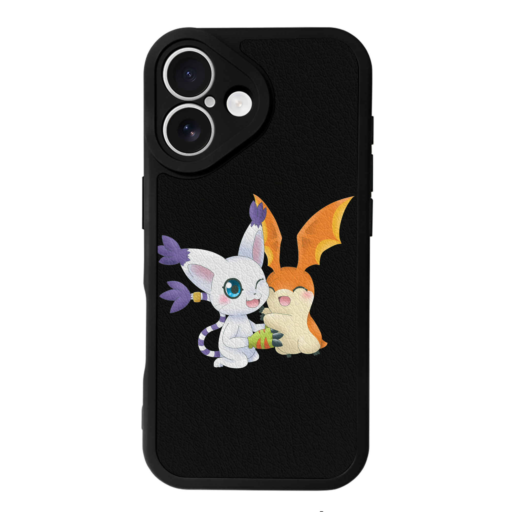 （画像用） Digimon デジタルモンスター/デジモン 【iPhone 16シリーズ対応】シリコンスマホケース（レザー調） 材質：シリコン